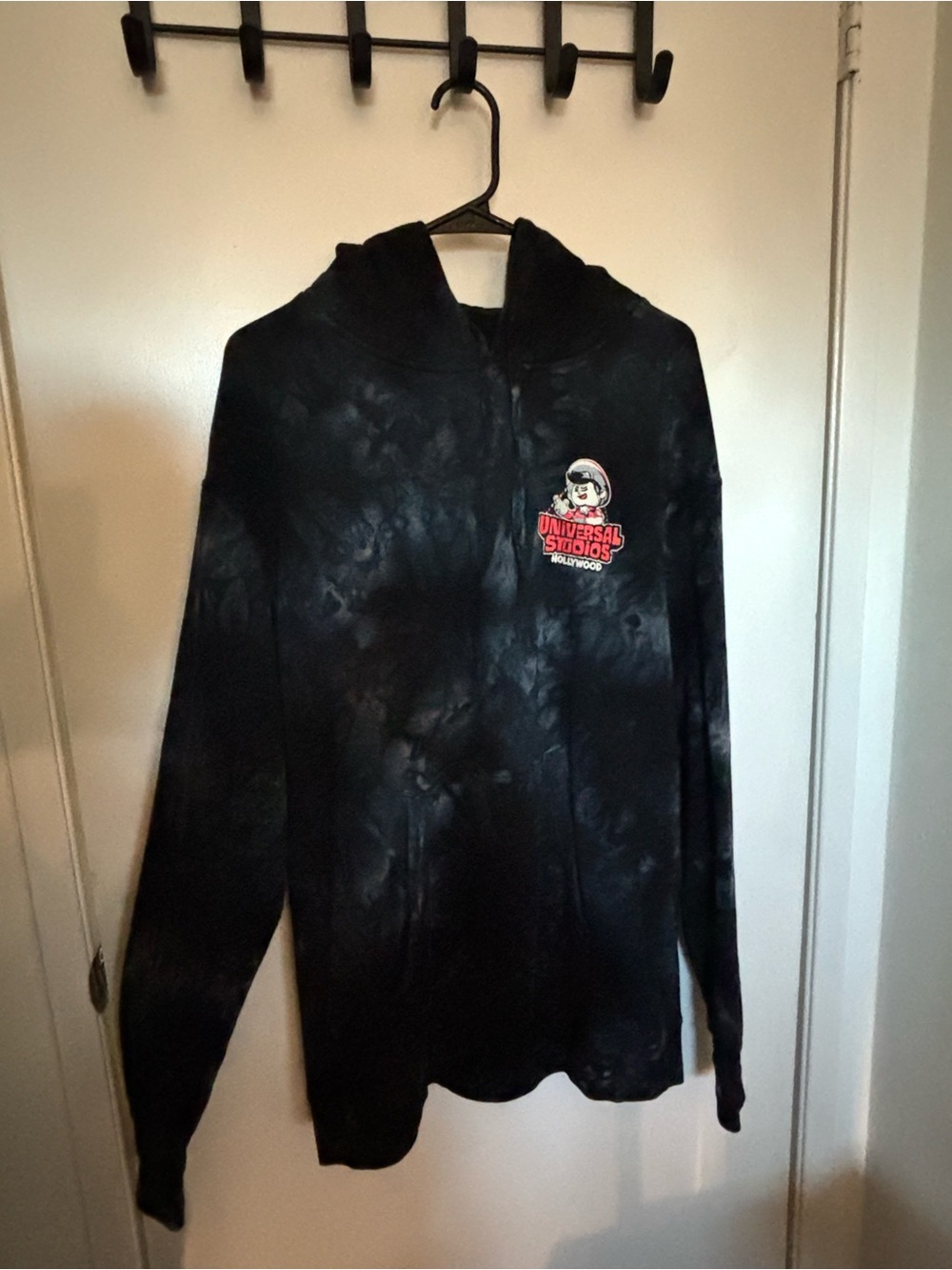 Universal Studios Hollywood Black Tie-Dye Zip Hoodie